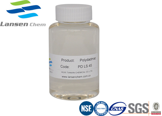 Coagulante industriale di Polydadmac incolore impallidire alta efficienza liquida ambrata
